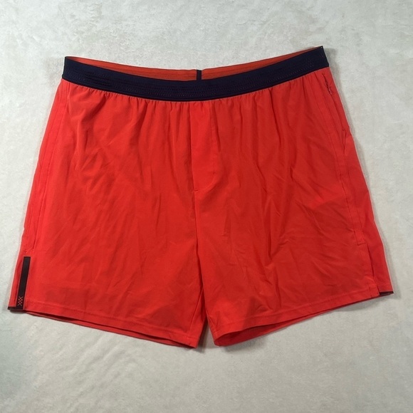 Rhone XXL Athletic Shorts Amber Red Stretch Performance Wicking EUC - Picture 2 of 10